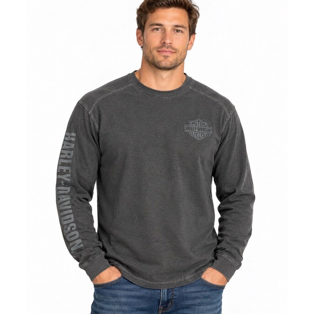 VTG Harley Davidson Men’s Large Long Sleeve Logo Sweater